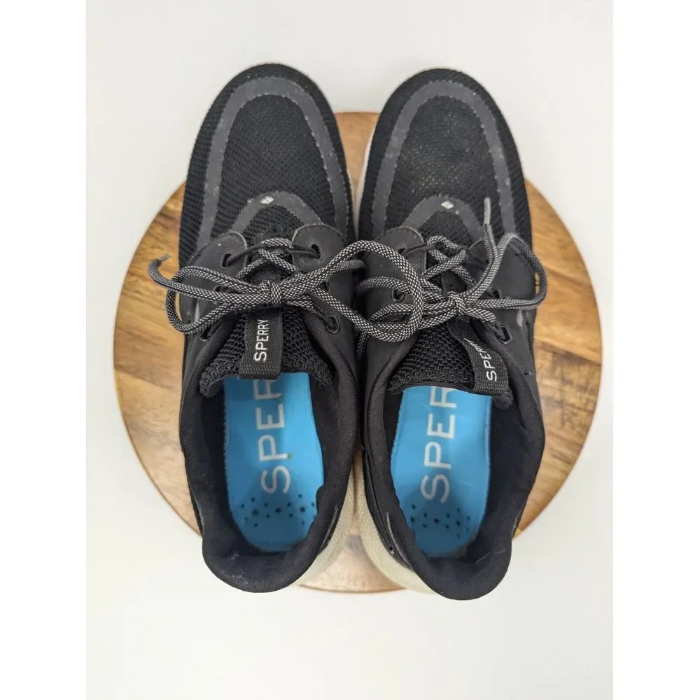 Sperry Fathom Mens Size 9 Top Sider 7 Seas 3-Eye Water Boat Shoes Sneakers Black